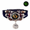 Luminous 12 Constellation Vintage Bracelet for Men Women Braided Punk Leather Bracelets Birthday Gift Glow In The Dark Bracelet - Image 6