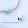 Silver Charms Bead Air Travel Dangle Fit Bracelet Women Jewelry Gift - Image 2