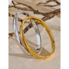 5 60mm Stainless Steel Round Smooth Bracelet Bangle Minimalist Metal Texture Daily Jewelry Women - Image 5