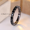 Female Black Round Zircon Stone Wedding Jewelry Promise Love Engagement Rings For Women - Image 4