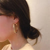 Female Big White Round Hoop Earrings Gold Color Color Wedding Earrings Double Zircon Stone Earrings For Women - Image 3