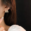 Double-sided Zircon Dripping M Letter Light Hoop Earrings French Personality DesignTemperament Earring K - Image 5