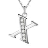 26 Letter Silver Necklace Pendant For Women Clavicle Chain Wedding Jewelry Party Gift - Image 12