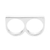 Punk Women/Men Two Fingers Rings Personality Hip Hop Stainless Steel Brass Knuckles Ring Jewelry - Image 8