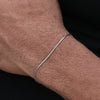 Simple Stainless Steel Square Hammer Chain Bracelet Gold Color Titanium Steel Men Bracelet Jewelry Accessories - Image 1