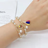 Selling Pearl Chain Violin Round Heart-Shaped Venezuela Flag Stretch Bracelet: for Women Party Patriotic Jewelry Gift - Image 6