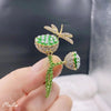 Multi-Style Floral Brooches, Enamel Rhinestone Flower Lapel Pins for Women - Image 23