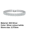 Square Cubic Zirconia Tennis Bracelet 2.5mm or 4mm in Silver-Tone Gold-Tone and Rose Gold-Tone - Image 5