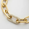 Stainless Steel Gold Plated Handmade Polished Zirconia Oval Charm Bracelet for Women Bangles Jewelry - Image 5