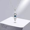 Stylish Blue Stone Necklaces for Men, Stainless Steel Cube Geometric Pendant Collar Jewelry, Birthday Party Gifts for Him - Image 1