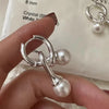 Line Knotted Pearl Stud Earrings For Women Girls Creative Design Simple Vintage Elegant Anniversary Jewelry Gift - Image 3