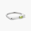 Minimalist Silver Birthstone Ring Gold Color Simple Style For Women Festival Party Gift - Image 4