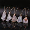 Irregular Galaxy Sun Agate Slices Druzy Pendant for Women Men Necklace Making Rough Stone Jewelry - Image 4