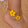 Elegant Chic Flower Pendant Anklet for Women Vacation Daily Wear Summer Boho Foot Chain Party Jewelry Gifts - Image 4