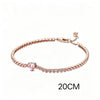 Rose Gold Pink Crystal Flower Language Necklace Earpiece Set Commemorative Day Gift - Image 11
