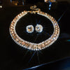 Fyuan Crystal Necklace Earrings Set Pink ABcolourful Necklace for Women Weddings Party Jewelry Sets Accessories - Image 24