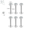 ZS 6-13PCS/LOT 16G Stainless Steel Lip Labret Piercing Set Crystal Monroe Lip Stud Ear Tragus Helix Cartilage Piercing 6/8/10mm - Image 23