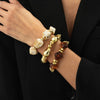 Three Piece Acrylic Bead Bracelet Set with Baroque Style Accents - Image 10