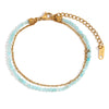 316L Stainless Steel Stone Beaded Thin Chain Bracelet Anklet Everyday Jewelry For Women Gift - Image 11