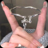 Creative Plum Blossom Cuff Bangles for Women Silver Color Floral Open Bracelet Wristband Wedding Jewelry - Image 7