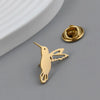 gold-plated stainless steel brooch: cute hummingbird design, lapel pin, gift for friends - Image 5