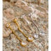 Stainless Steel Cubic Zirconia Long Chain Round Drop Dangle Earrings Temperament Jewelry Accessories - Image 4