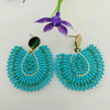 Rice bead earrings Water drop Originality Colour Crystal Design Hand knitting Bohemia Alloy Simple Beaded earrings - Image 3