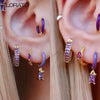 13mm Crystal Hoop Earrings for Women Silver Needle Zircon Huggie Small Earrings Hoop Piercing Jewelry Gifts - Image 5