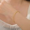 Stainless Steel Bracelet for Women Gold Plated Bangles Jewelry Party Wedding Birthday Gift - Image 2