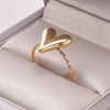 Abstract Hollow Irregular Open Adjustable Stainless Steel Rings Gothic Irregular Geometric Hammered Heart Lover Jewelry Rings - Image 40