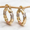 Delicate Earrings for Women Two Tone Silver Color Cross Metal Inlaid Earrings Engagement Wedding Jewelry - Image 4