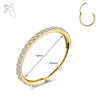 ZS 1PC Round Crystal Nose Piercing Silver Color Septum Ring Stainless Steel Nose Clicker Cartilage Piercing 20G Body Jewelry - Image 12
