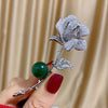 Suyu Women's Brooch Copper Inlaid Cubic Zirconia Camellia Women's Clothing Brooch Men's And Women's Set Pins - Image 7