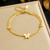 316L Stainless Steel Golden Heart Geometry Zircon Minimalist Series Bracelet Lady Wrist Chain Jewelry - Image 30