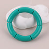 Colorful Acrylic Tube Bead Bangle with Elastic Fit - Image 33