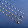 Stainless Steel Cable Chain Necklace in 0.8 mm 1.1 mm and 1.5 mm Widths - Image 2