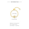Silver Octagonal Star/Round/Petal Zircon Charms Finger Rings For Women Adjustable Opening Chain Ring Jewelry - Image 5