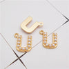 10-26PCS Alphabet Charms With Plastic Pearl Alloy Gold Color English Letter Pendant Necklace Bracelet Jewelry Accessory - Image 14