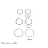3Pairs Stainless Steel Round Rings Huggies Earrings Set for Women Men Stackable Gold Plated Tiny Ear Cartilage Hoops - Image 10