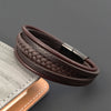 Charm Men Bracelet Multilayer Woven Leather Bangle Retro Cuff Bracelet Classic Hooks Wristband Men Women Jewelry Gifts - Image 3