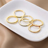 Thin Cubic Zirconia Stacking Ring in Gold-Tone Stainless Steel Adjustable - Image 48