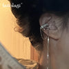 Imitation Pearl Long Tassel Ear Cuff Earring Zircon C Shape Ear Clips No Piercing Earrings Beads Snake Chain Earclip Jewelry - Image 1