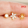 3PC Stainless Steel Tragus Cartilage Piercing Earrings Set for Women Gold Color Helix Tragus Ear Stud Earring Jewelry - Image 5