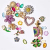 Style Glass Box Pendant Necklace for Women Heart Zircon Flower Sun Diamond Collarbone Chain - Image 1
