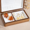 30mm Stainless Steel Double-layer Resin Flower Drop Earrings for Women Jewelry Green Yellow Brown Accessories - Image 3