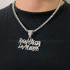 Ulj Men Women Hip Hop realhasta lamuerte Letter Pendant Necklace 12MM Cuban chain Iced out Bling Hiphop Charm Jewelry - Image 10