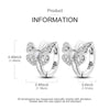 Butterfly Hoop Earrings with Colorful Cubic Zirconia - Image 41