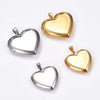 Stainless Steel Love Heart Photo Locket Pendant for Women Men Openable Picture Box Frame Charms Chain Necklace Metal Jewelry - Image 1