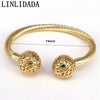 5Pcs Gold Plated Copper Charm Ball Cuff Bangle Women Bracelet Stackable Daily Jewelry - Image 4