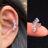 Adjustable Ear Cuff No Piercing with Cubic Zirconia Butterfly and Flower Designs - Image 53